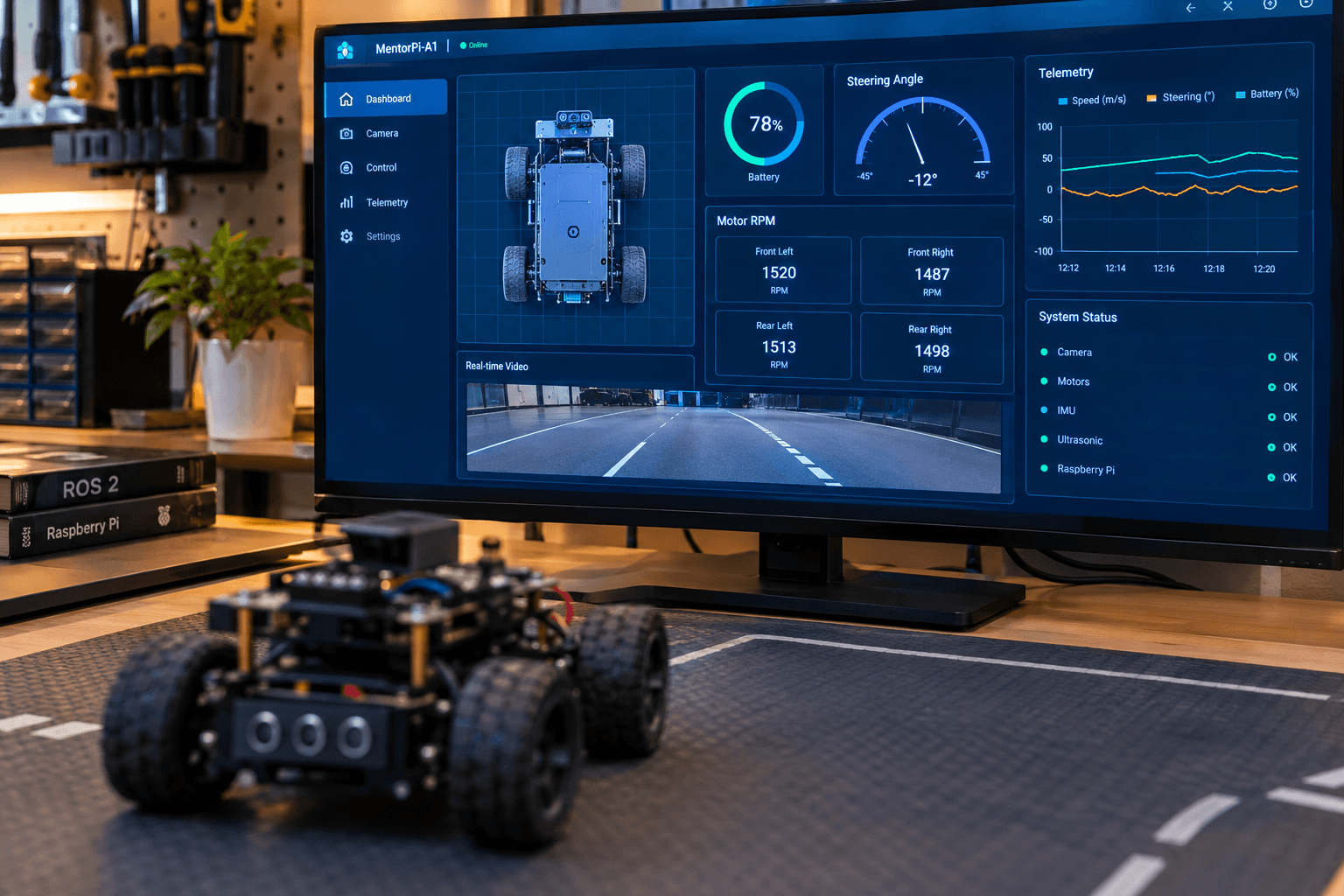 MentorPi Robotics Workshop Dashboard